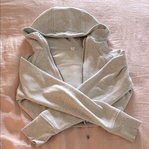 Lululemon Athletica Light Gray Zip-Up Hoodie
